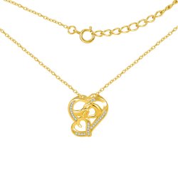 Srebrny naszyjnik serce dla mamy łańcuszek 925