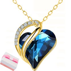 Srebrny naszyjnik damski serce łańcuszek z zawieszką srebro pozłacane próba 925