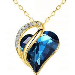 Srebrny naszyjnik damski serce łańcuszek z zawieszką srebro pozłacane próba 925