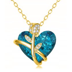 Srebrny naszyjnik łańcuszek damski srebro pozłacane 925 srebrny łańcuszek z zawieszką