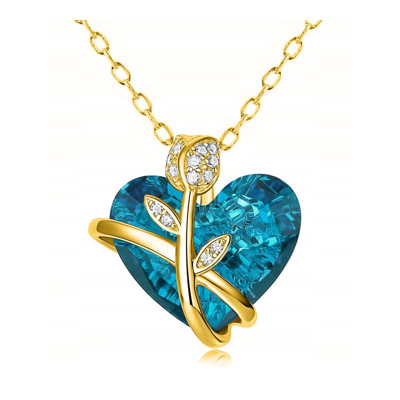 Srebrny naszyjnik łańcuszek damski srebro pozłacane 925 srebrny łańcuszek z zawieszką