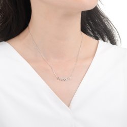 Srebrny naszyjnik rodowany nieskończoność dla kobiety dziewczyny srebro 925