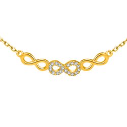 Srebrny naszyjnik pozłacany nieskończoność dla kobiety dziewczyny srebro 925