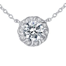 Naszyjnik srebrny damski łańcuszek z zawieszką srebro próby 925 celebrytka