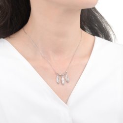 Srebrny naszyjnik damski łańcuszek celebrytka srebro próba 925 łapacz snów