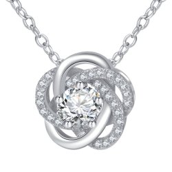 Naszyjnik srebrny damski łańcuszek z zawieszką srebro próby 925 celebrytka