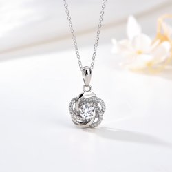 Naszyjnik srebrny damski łańcuszek z zawieszką srebro próby 925 celebrytka