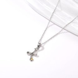 Naszyjnik srebrny litera k literka imię inicjały łańcuszek z zawieszką