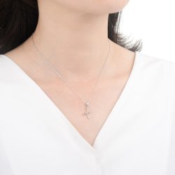 Naszyjnik srebrny litera k literka imię inicjały łańcuszek z zawieszką