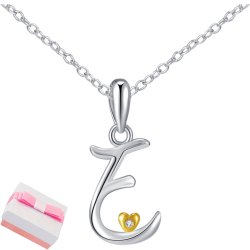 Naszyjnik srebrny litera e literka imię inicjały łańcuszek z zawieszką