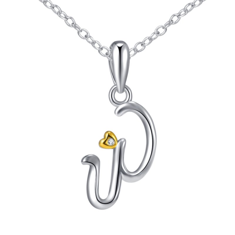 Naszyjnik srebrny litera w literka imię inicjały łańcuszek z zawieszką