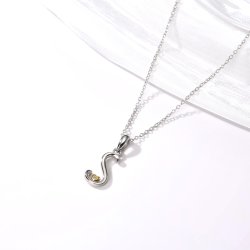 Naszyjnik srebrny litera s literka imię inicjały łańcuszek z zawieszką