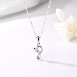 Naszyjnik srebrny litera p literka imię inicjały łańcuszek z zawieszką 925