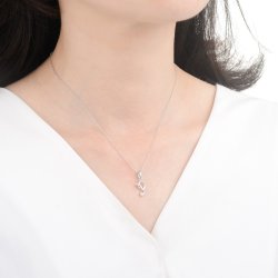 Naszyjnik srebrny litera p literka imię inicjały łańcuszek z zawieszką 925