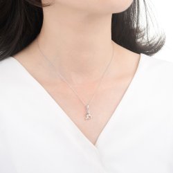 Naszyjnik srebrny litera b literka imię inicjały łańcuszek z zawieszką 925