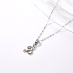 Naszyjnik srebrny litera b literka imię inicjały łańcuszek z zawieszką 925