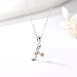 Naszyjnik srebrny litera a literka imię inicjały łańcuszek z zawieszką 925