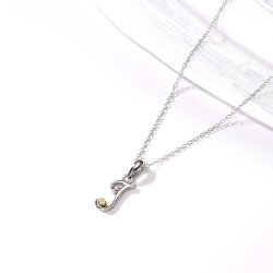 Naszyjnik srebrny litera j literka imię inicjały łańcuszek z zawieszką 925