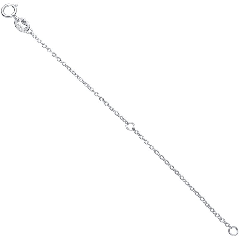 Srebrna przedłużka do naszyjników rodowana łańcuszek srebro 925