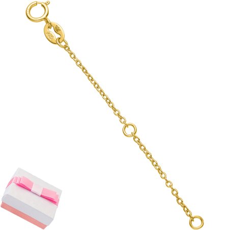 Srebrna przedłużka do naszyjników pozłacana łańcuszek srebro 925