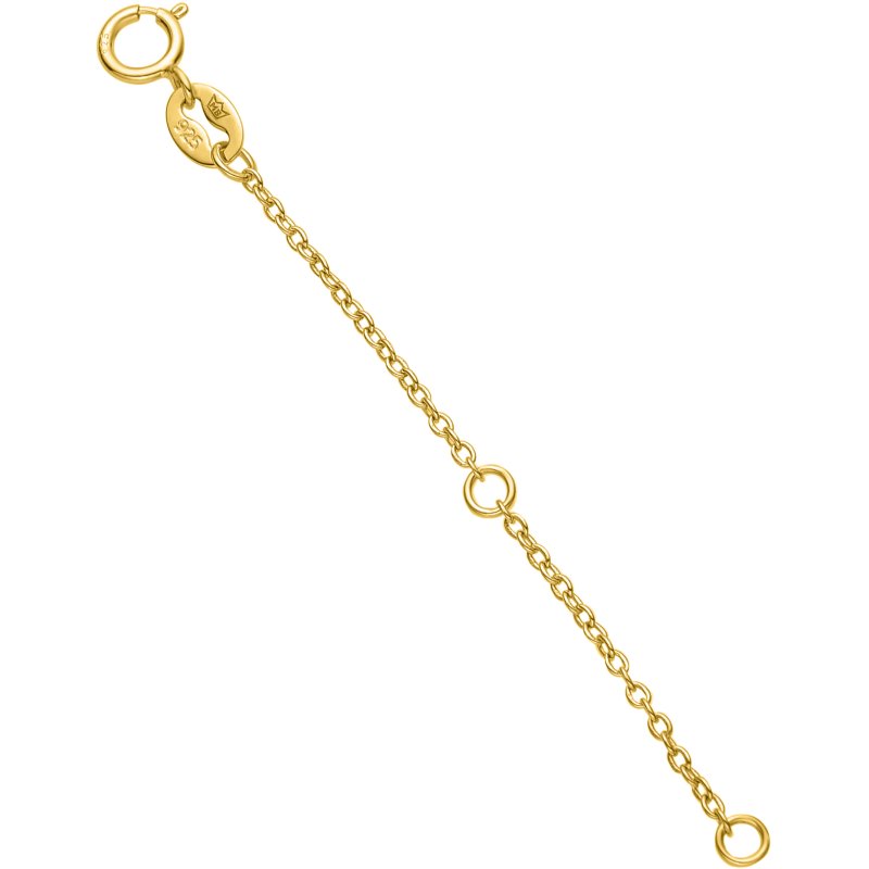 Srebrna przedłużka do naszyjników pozłacana łańcuszek srebro 925