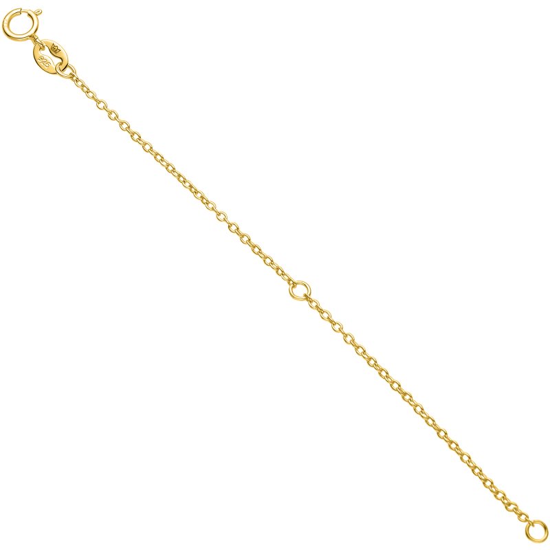 Srebrna przedłużka do naszyjników pozłacana łańcuszek srebro 925