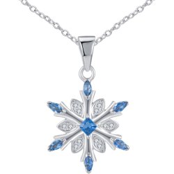 Srebrny Naszyjnik Świąteczny „Błękitny Płatek Śniegu” – idealny prezent pod choinkę