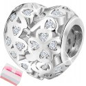 Charms serce srebrny koniczyna koralik beads 925