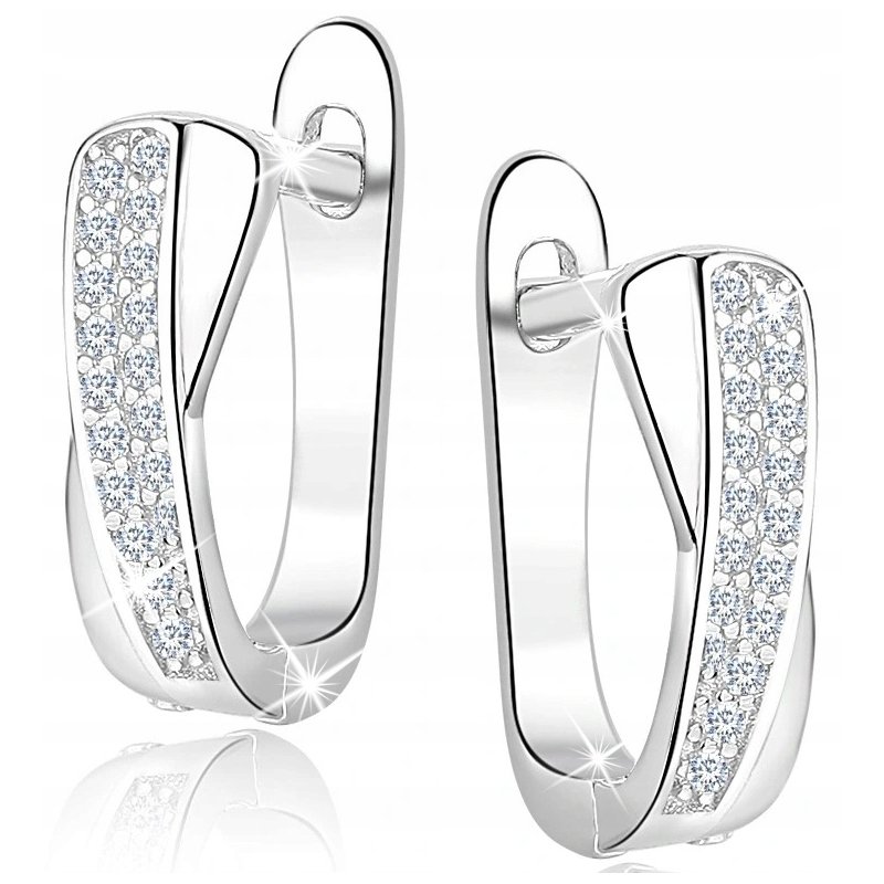 Piękne kolczyki srebrne próba 925 angielskie prezent