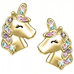 Srebrne kolczyki jednorożce dla dziewczynki srebro pozłacane - urocze detale