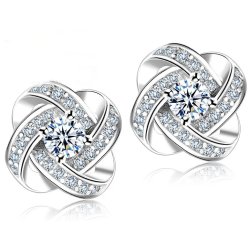 Kolczyki srebrne wkrętki sztyfty damskie srebro na dzień kobiet