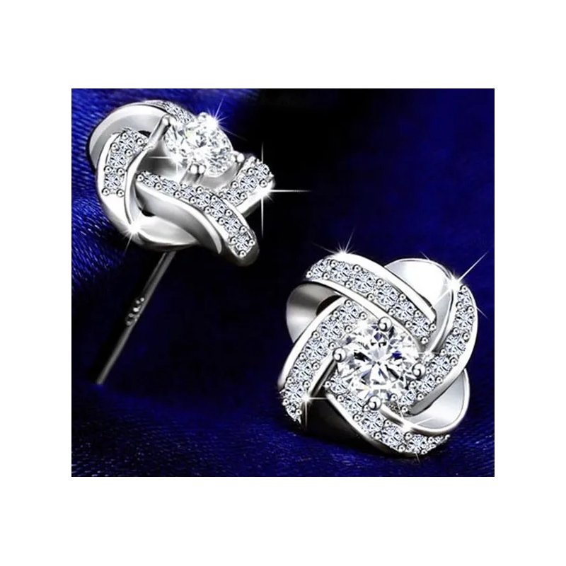 Kolczyki srebrne wkrętki sztyfty damskie srebro na dzień kobiet