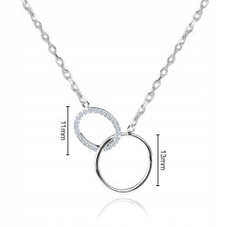 Naszyjnik dla dziewczyny koła srebro celebrytka