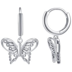 Kolczyki srebrne motylki dla kobiety motyl 925 delikatny design