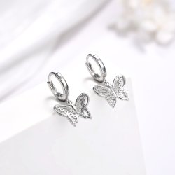 Kolczyki srebrne motylki dla kobiety motyl 925 delikatny design
