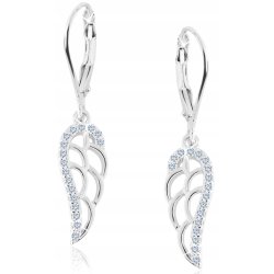 Kolczyki srebrne wiszące srebro próba 925 skrzydła