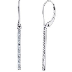 Długie srebrne kolczyki wiszące rodowane srebro