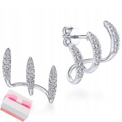 Kolczyki srebrne 925 spirale wkrętki sztyfty srebro próba 925