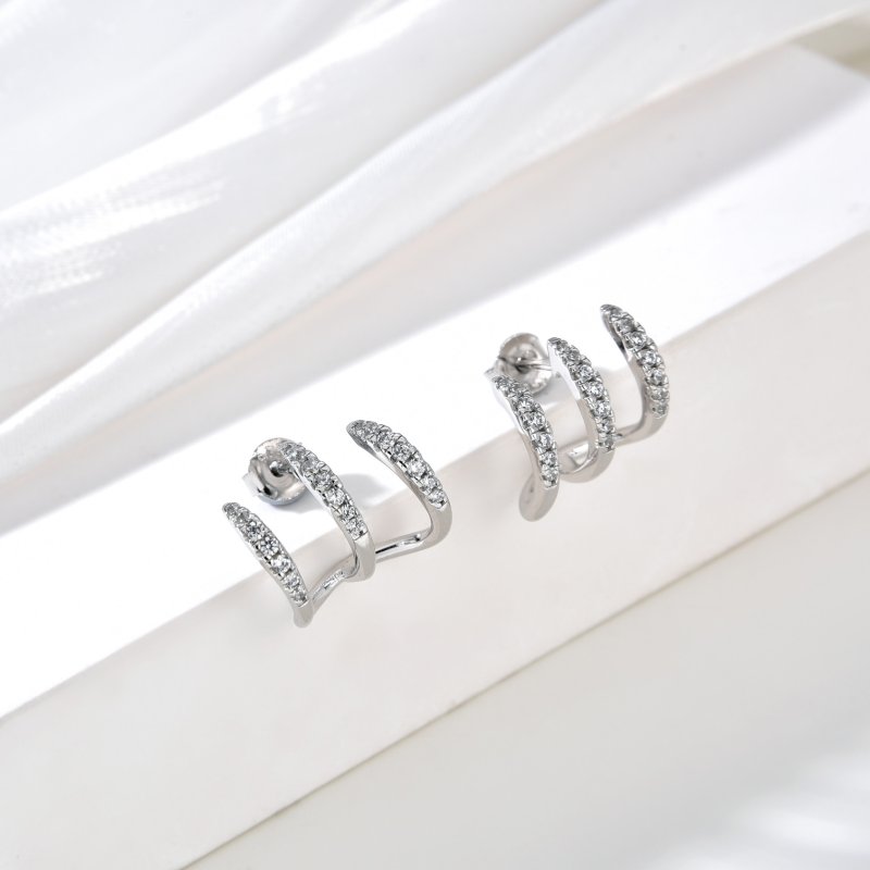 Kolczyki srebrne 925 spirale wkrętki sztyfty srebro próba 925