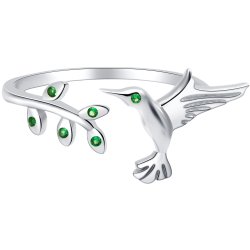 Srebrny pierścionek rodowany srebro próba 925