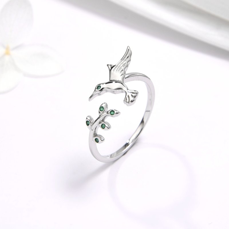 Srebrny pierścionek rodowany srebro próba 925