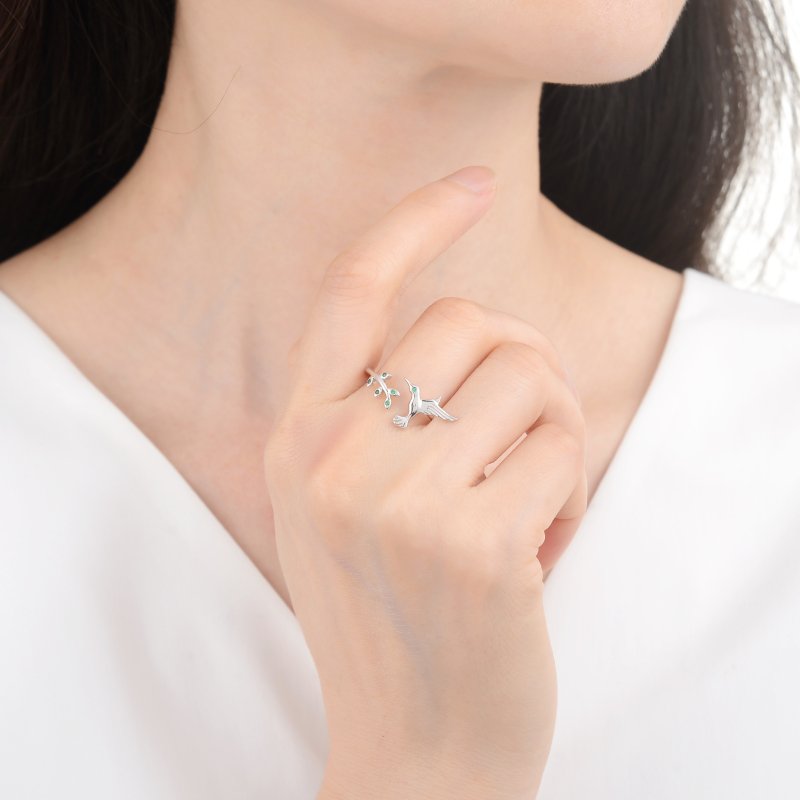 Srebrny pierścionek rodowany srebro próba 925