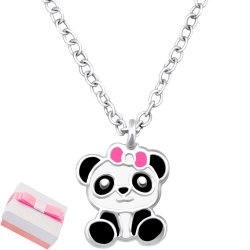 Naszyjnik srebrny 925 dla dziewczynki panda