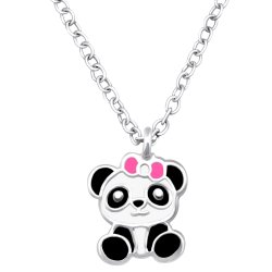 Naszyjnik srebrny 925 dla dziewczynki panda