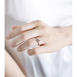 Srebrny pierścionek rodowany srebro próba 925 dla kobiety
