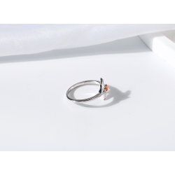 Srebrny pierścionek rodowany srebro próba 925 dla kobiety