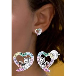 Kolczyki srebrne wkrętki kotki dla dziewczynki srebro próba 925 sztyfty