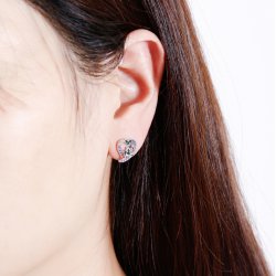 Kolczyki srebrne wkrętki kotki dla dziewczynki srebro próba 925 sztyfty