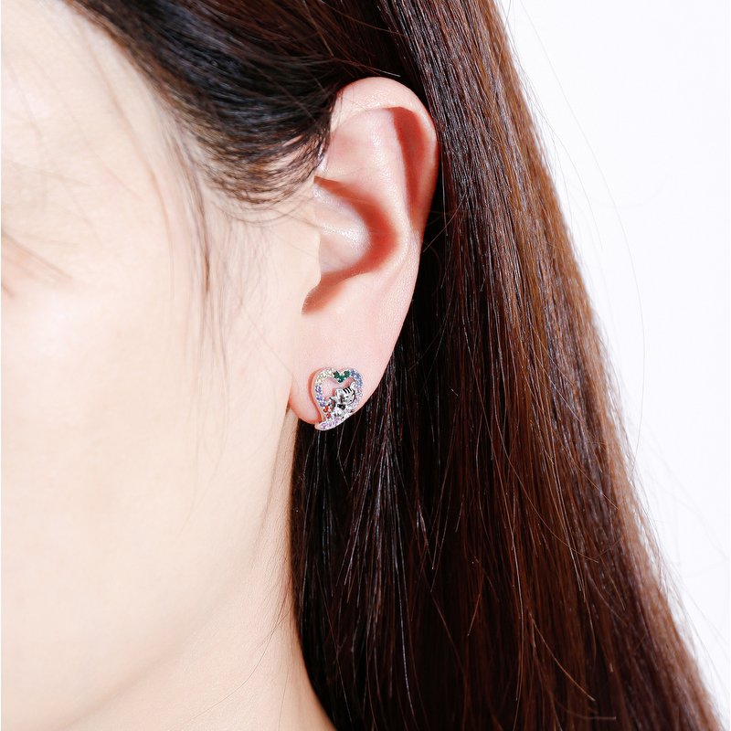 Kolczyki srebrne wkrętki kotki dla dziewczynki srebro próba 925 sztyfty