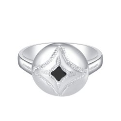 Srebrny sygnet męski rodowany srebro próba 925